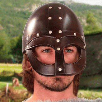 CASCO VIKINGO VENDEL DE CUERO